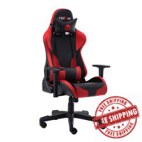 Techni Mobili RTA-TS90-RED Techni Sport TS-90 Office-PC Gaming Chair, Red
